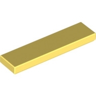 Lego destička 1x4 hladká, světle žlutá jasná (4240672, 6289722)